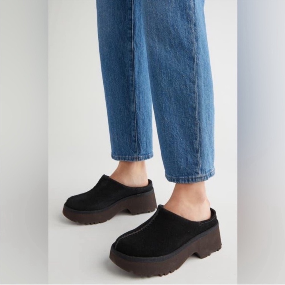UGG New Heights Cozy Clog Black 10 - Picture 2 of 7